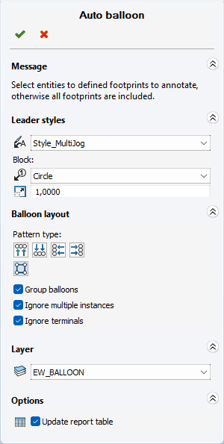 Auto balloon properties