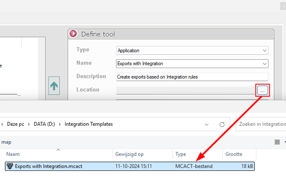 Integration Template in CustomToolbar