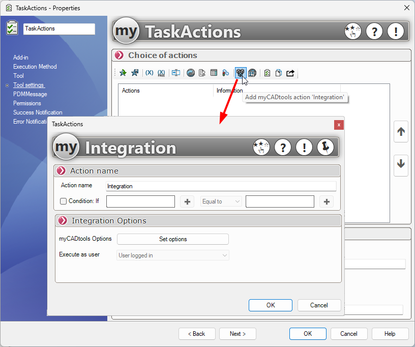 TaskActions - Integration